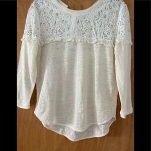 Generation Love Cream Lace Long Sleeve Sweater